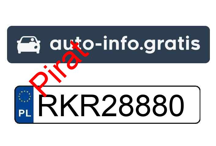 Pirat drogowy w pojeździe o numerach rejestracyjnych RKR28880