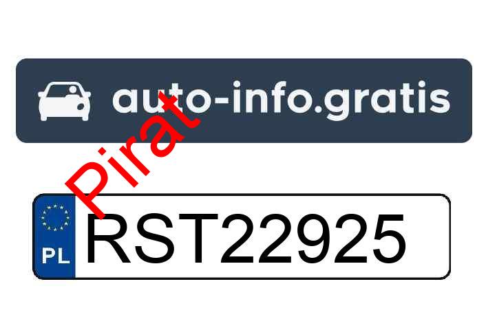 Pirat drogowy w pojeździe o numerach rejestracyjnych RST22925