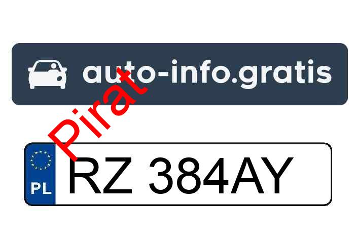 Pirat drogowy w pojeździe o numerach rejestracyjnych RZ384AY