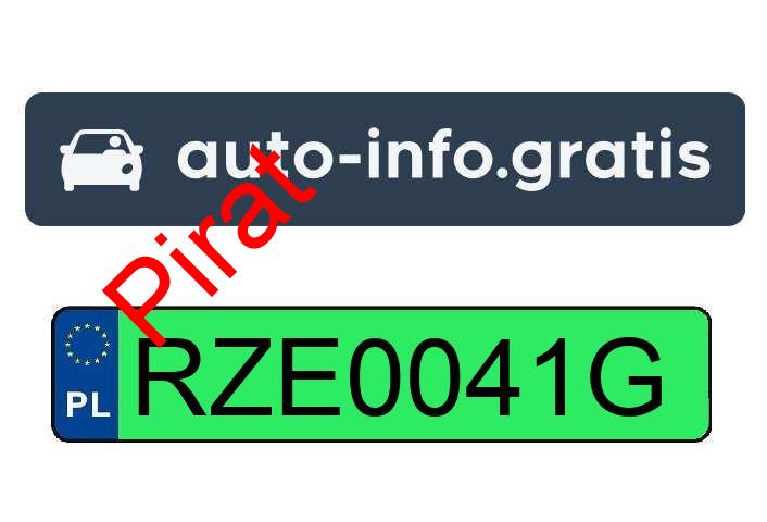 Pirat drogowy w pojeździe o numerach rejestracyjnych RZE0041G