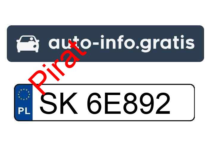 Pirat drogowy w pojeździe o numerach rejestracyjnych SK6E892