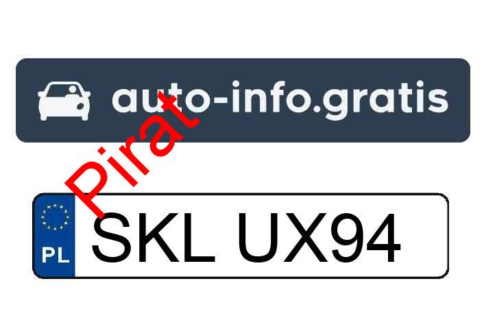 Pirat drogowy w pojeździe o numerach rejestracyjnych SKLUX94