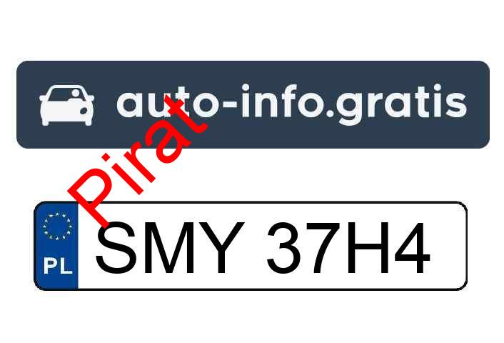 Pirat drogowy w pojeździe o numerach rejestracyjnych SMY37H4