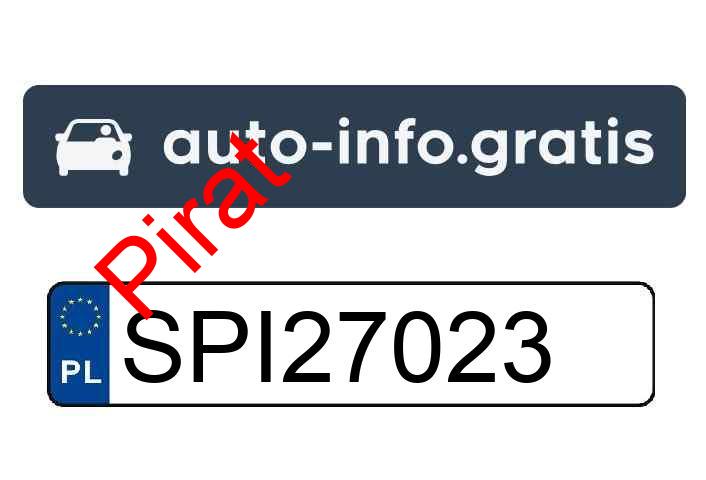 Pirat drogowy w pojeździe o numerach rejestracyjnych SPI27023