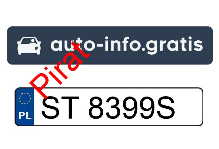 Pirat drogowy w pojeździe o numerach rejestracyjnych ST8399S