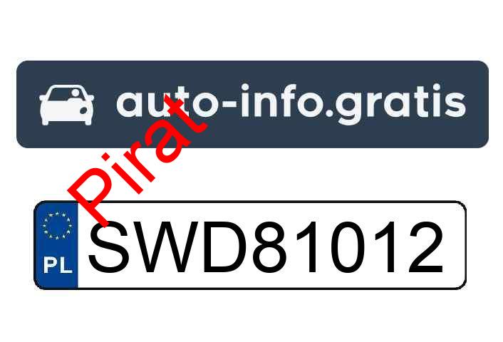 Pirat drogowy w pojeździe o numerach rejestracyjnych SWD81012