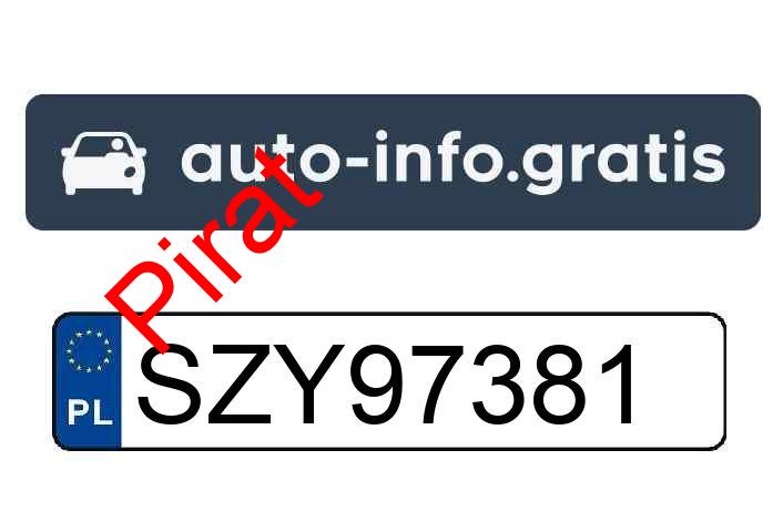 Pirat drogowy w pojeździe o numerach rejestracyjnych SZY97381