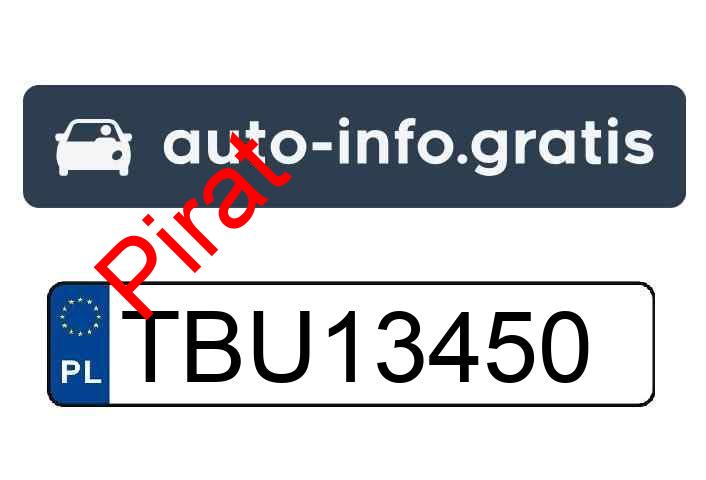 Pirat drogowy w pojeździe o numerach rejestracyjnych TBU13450