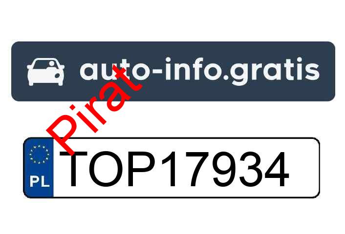 Pirat drogowy w pojeździe o numerach rejestracyjnych TOP17934