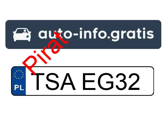 Pirat drogowy w pojeździe o numerach rejestracyjnych TSAEG32