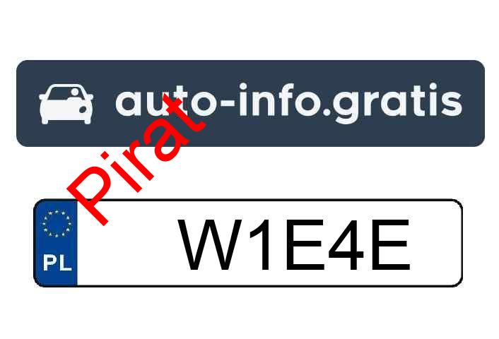 Pirat drogowy w pojeździe o numerach rejestracyjnych W1E4E