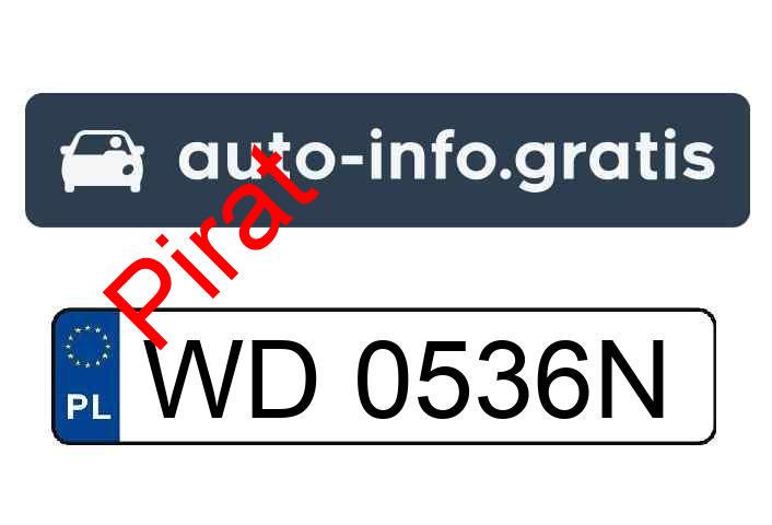 Pirat drogowy w pojeździe o numerach rejestracyjnych WD0536N