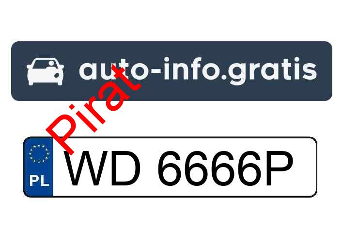 Pirat drogowy w pojeździe o numerach rejestracyjnych WD6666P