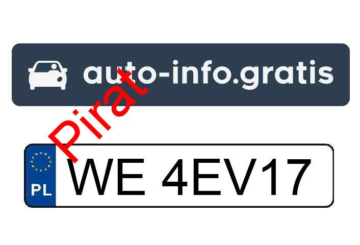 Pirat drogowy w pojeździe o numerach rejestracyjnych WE4EV17