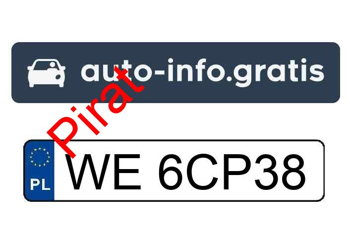 Pirat drogowy w pojeździe o numerach rejestracyjnych WE6CP38