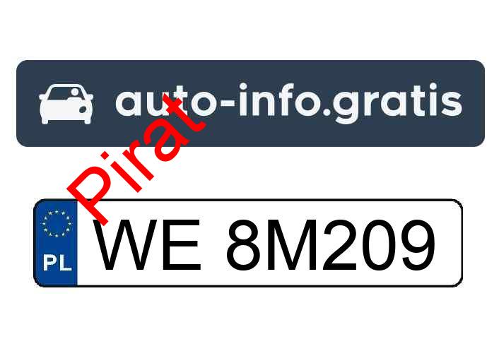Pirat drogowy w pojeździe o numerach rejestracyjnych WE8M209