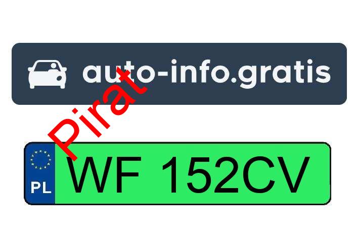 Pirat drogowy w pojeździe o numerach rejestracyjnych WF152CV