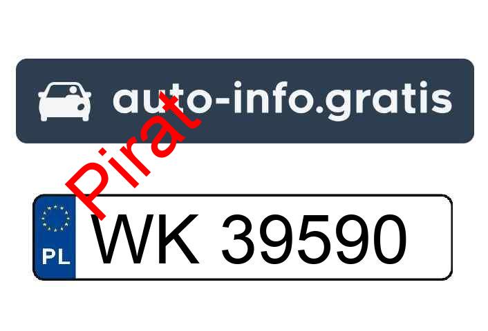 Pirat drogowy w pojeździe o numerach rejestracyjnych WK39590