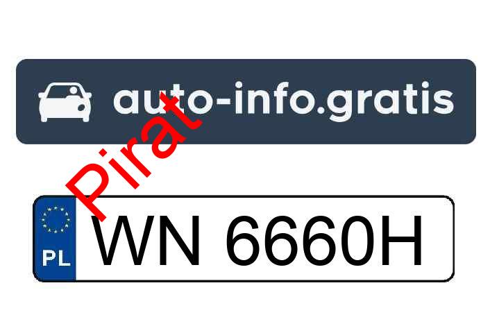 Pirat drogowy w pojeździe o numerach rejestracyjnych WN6660H