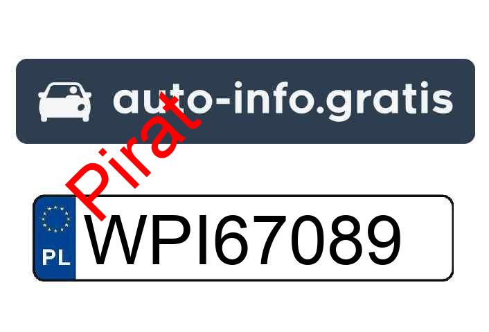 Pirat drogowy w pojeździe o numerach rejestracyjnych WPI67089