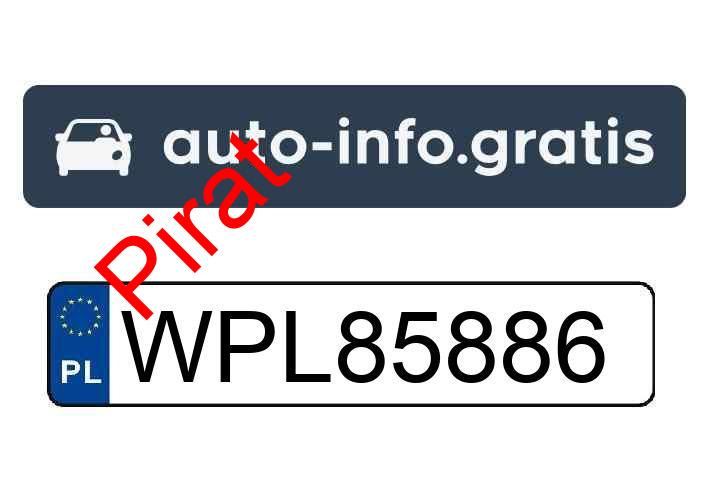 Pirat drogowy w pojeździe o numerach rejestracyjnych WPL85886