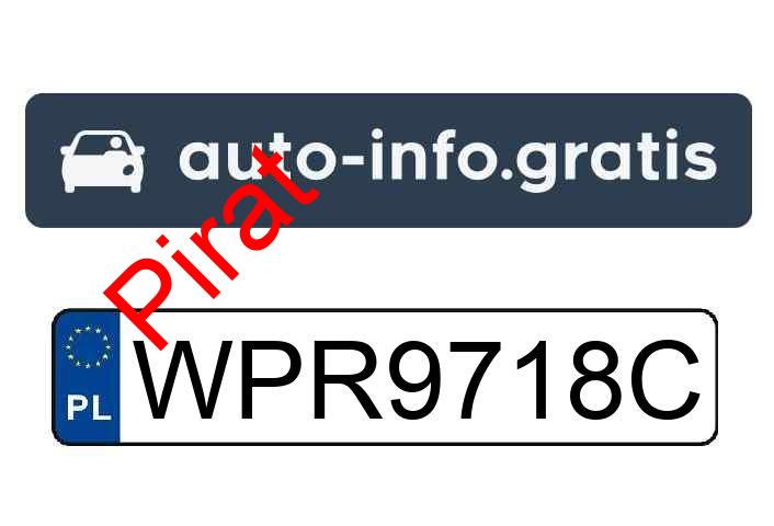 Pirat drogowy w pojeździe o numerach rejestracyjnych WPR9718C
