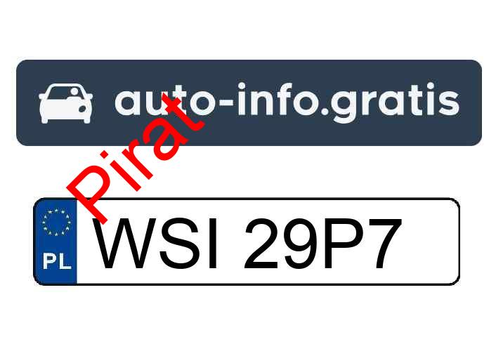 Pirat drogowy w pojeździe o numerach rejestracyjnych WSI29P7