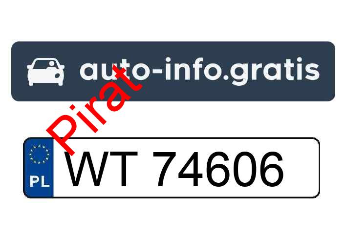 Pirat drogowy w pojeździe o numerach rejestracyjnych WT74606
