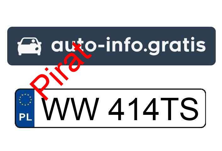 Pirat drogowy w pojeździe o numerach rejestracyjnych WW414TS