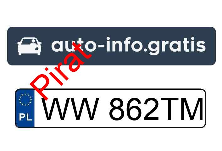Pirat drogowy w pojeździe o numerach rejestracyjnych WW862TM