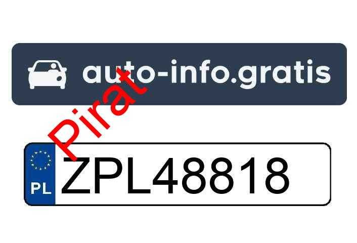 Pirat drogowy w pojeździe o numerach rejestracyjnych ZPL48818
