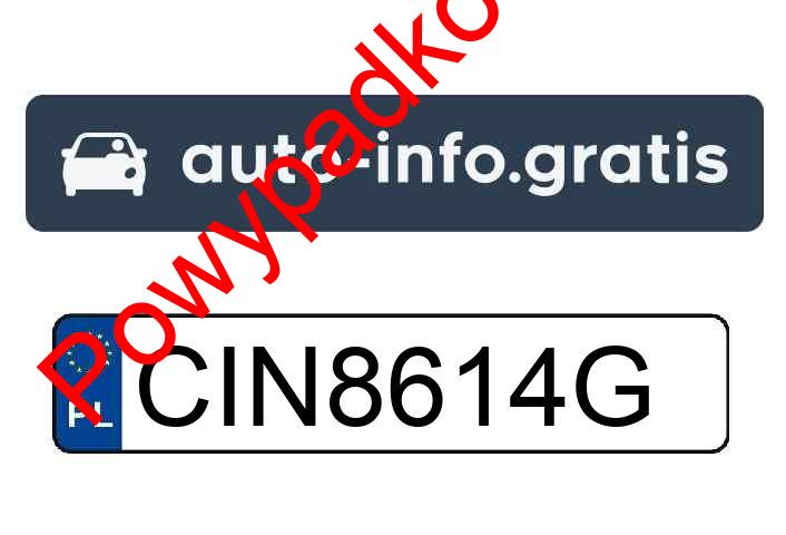 Pojazd o numerach CIN8614G uczestniczył w wypadku