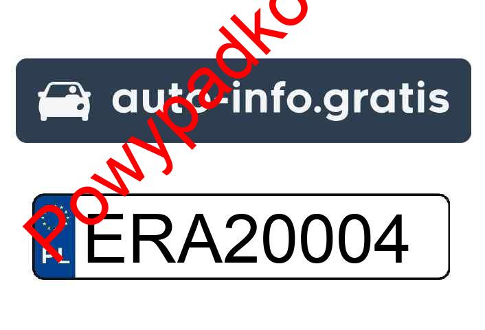 Pojazd o numerach ERA20004 uczestniczył w wypadku