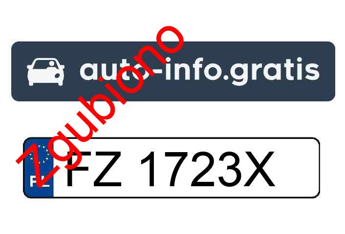 Zgubiono tablicę rejestracyjną o numerach FZ1723X