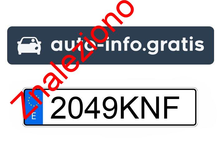 Znaleziono tablicę rejestracyjną o numerach 2049KNF