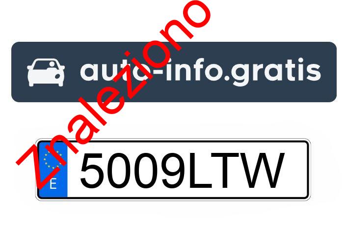 Znaleziono tablicę rejestracyjną o numerach 5009LTW