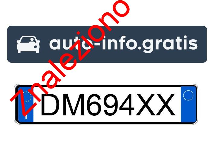 Znaleziono tablicę rejestracyjną o numerach DM694XX