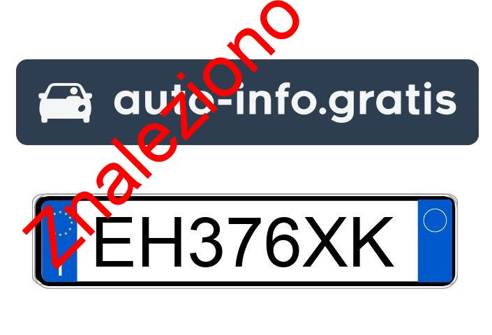 Znaleziono tablicę rejestracyjną o numerach EH376XK