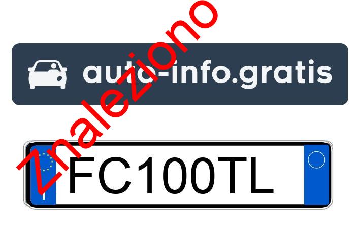 Znaleziono tablicę rejestracyjną o numerach FC100TL