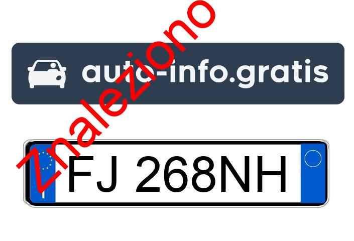 Znaleziono tablicę rejestracyjną o numerach FJ268NH