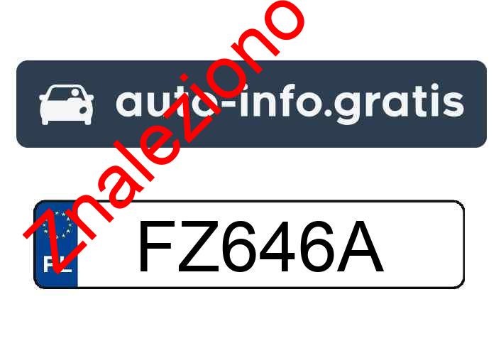 Znaleziono tablicę rejestracyjną o numerach FZ646A