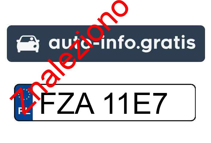 Znaleziono tablicę rejestracyjną o numerach FZA11E7