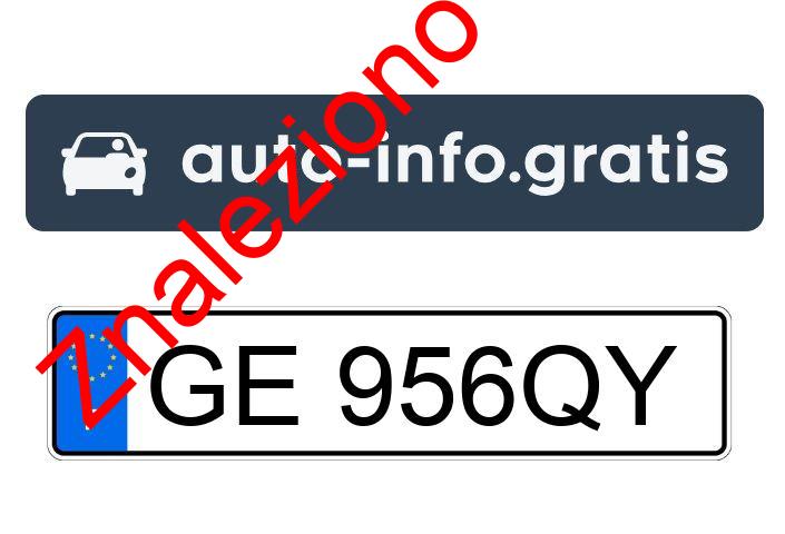 Znaleziono tablicę rejestracyjną o numerach GE956QY