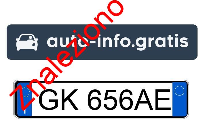 Znaleziono tablicę rejestracyjną o numerach GK656AE