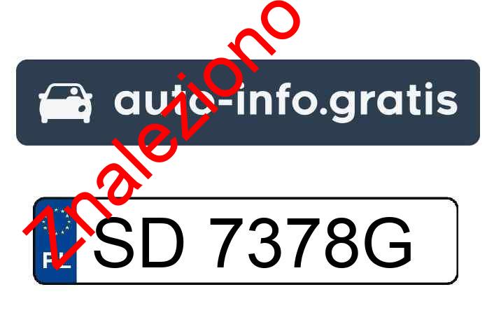 Znaleziono tablicę rejestracyjną o numerach SD7378G