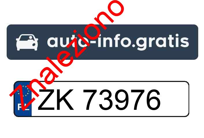 Znaleziono tablicę rejestracyjną o numerach ZK73976