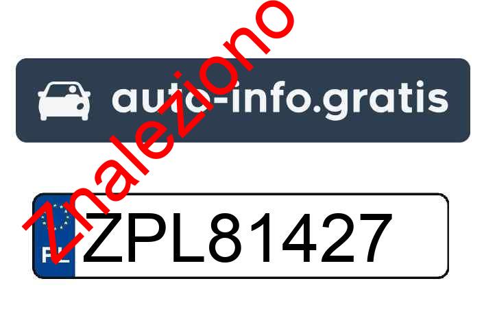 Znaleziono tablicę rejestracyjną o numerach ZPL81427