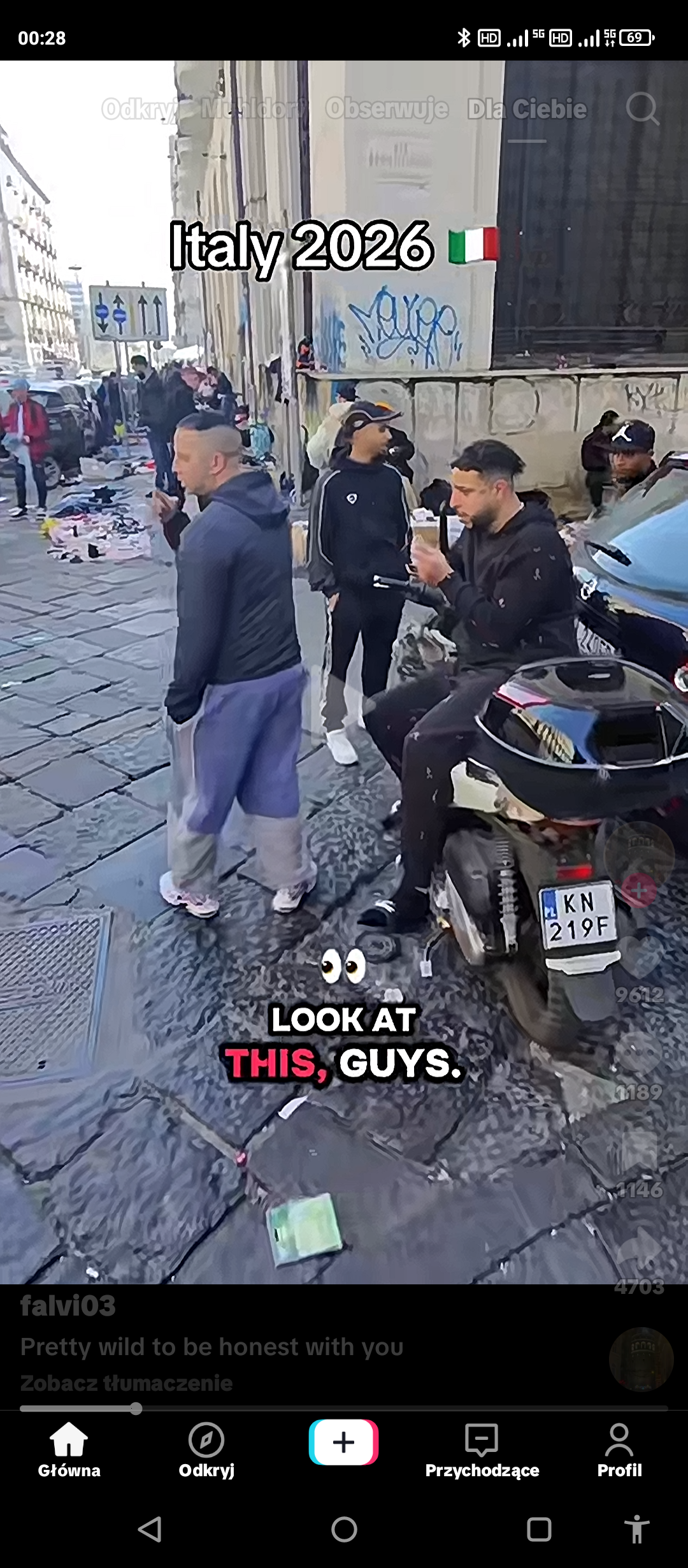 Oglądałem tik toka na którym widać tą rejestrację ale problem w tym że to było we Włoszech. ...