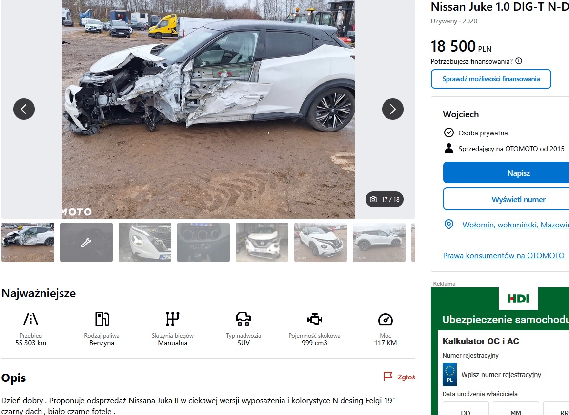 Numer rejestracyjny RZ 340FK posiada NISSAN NISSAN JUKE - RZ340FK