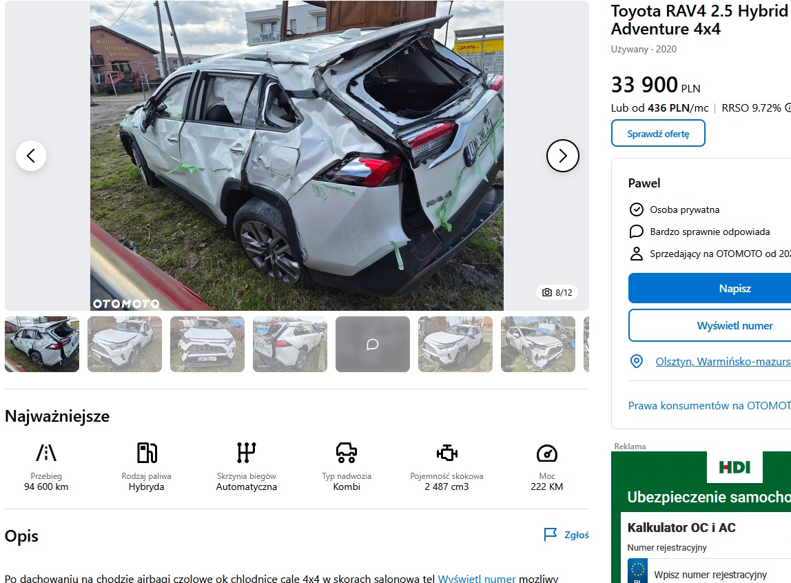 Numer rejestracyjny DW 3ML61 posiada TOYOTA RAV 4 2.0 MR`19 E6ag Executive AWD D-CVT - DW3ML61